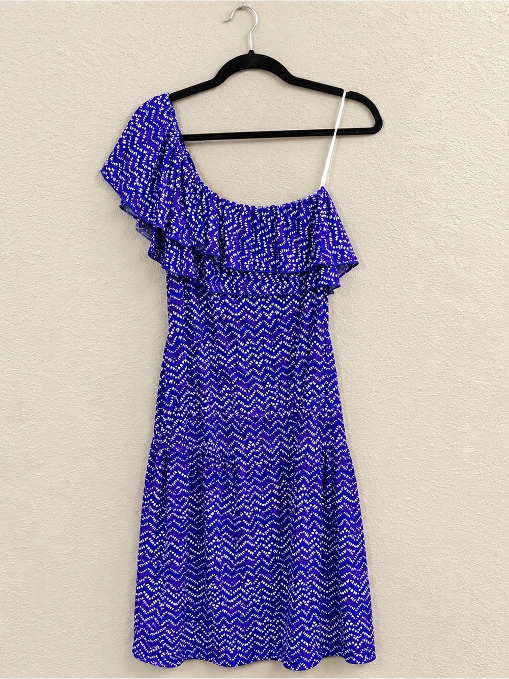 MICHAEL Michael Kors Purple One-Shoulder Ruffle Dress